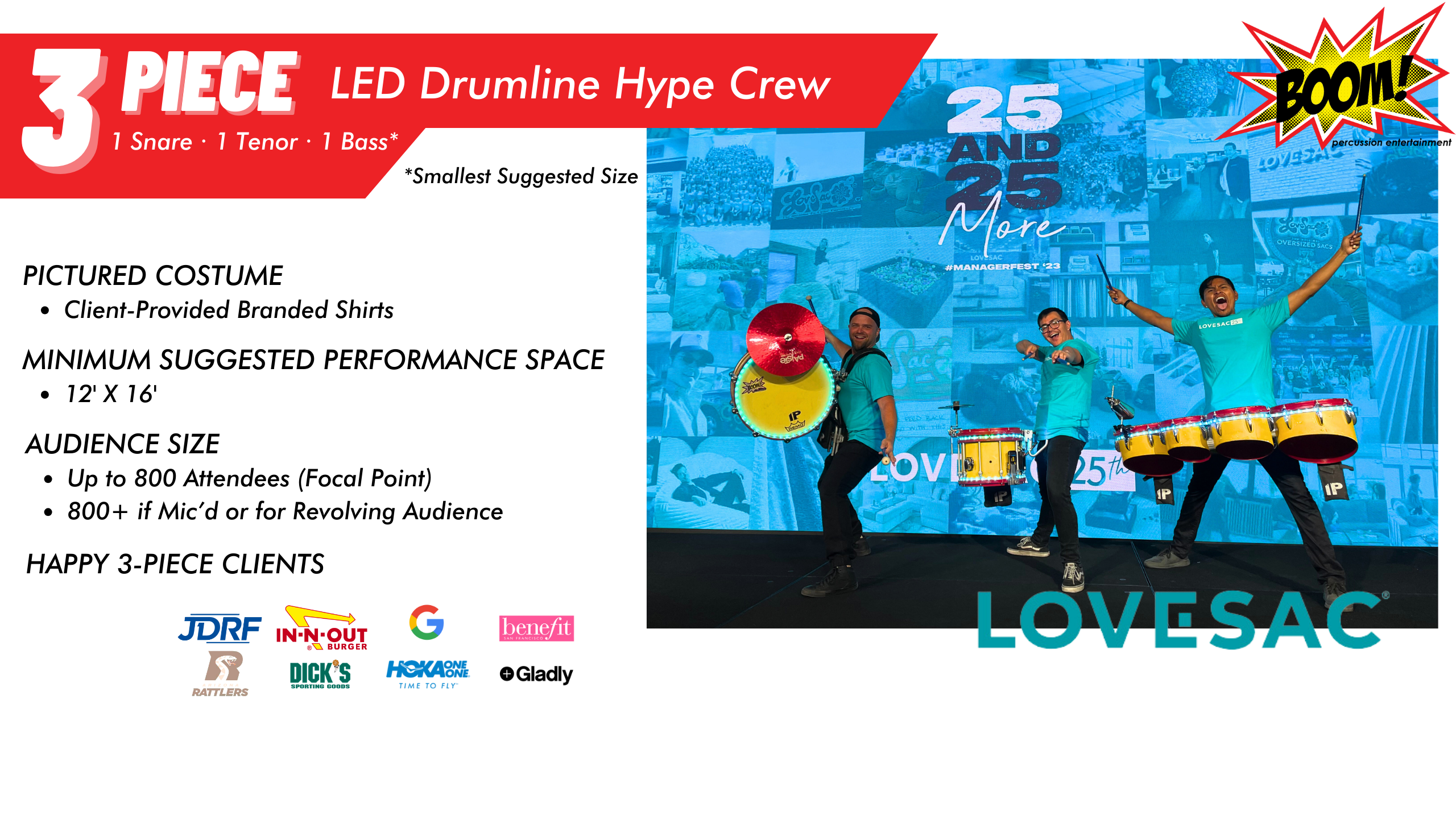 3 piece LED DL Lovesac