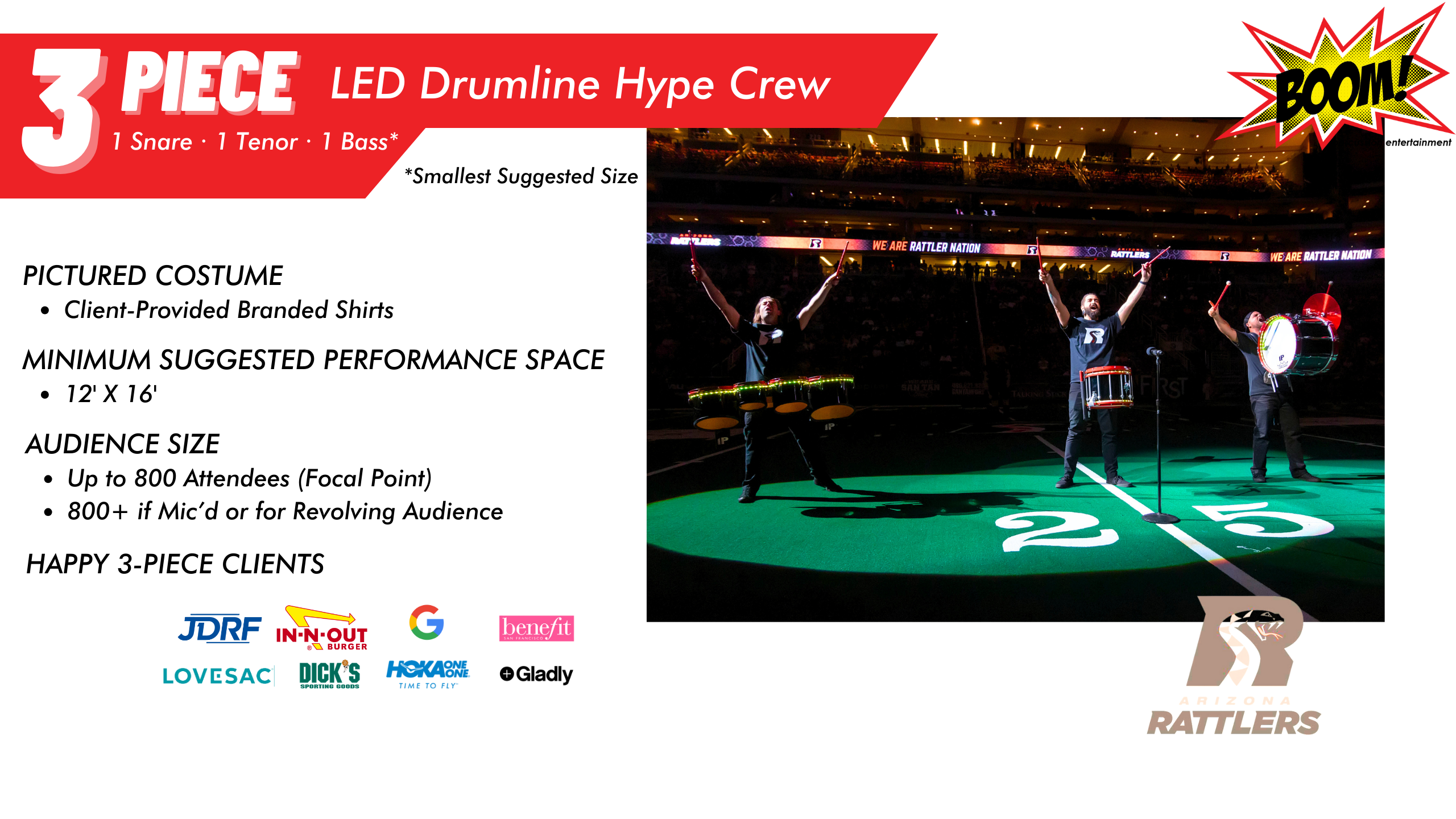 3 piece LED DL Rattlers