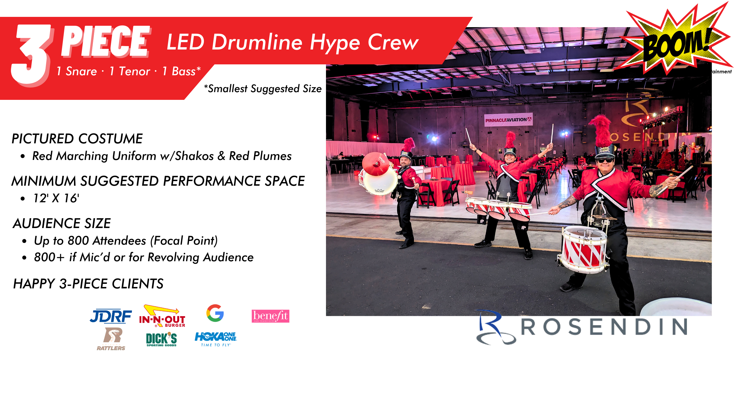 3 piece LED DL Rosendin