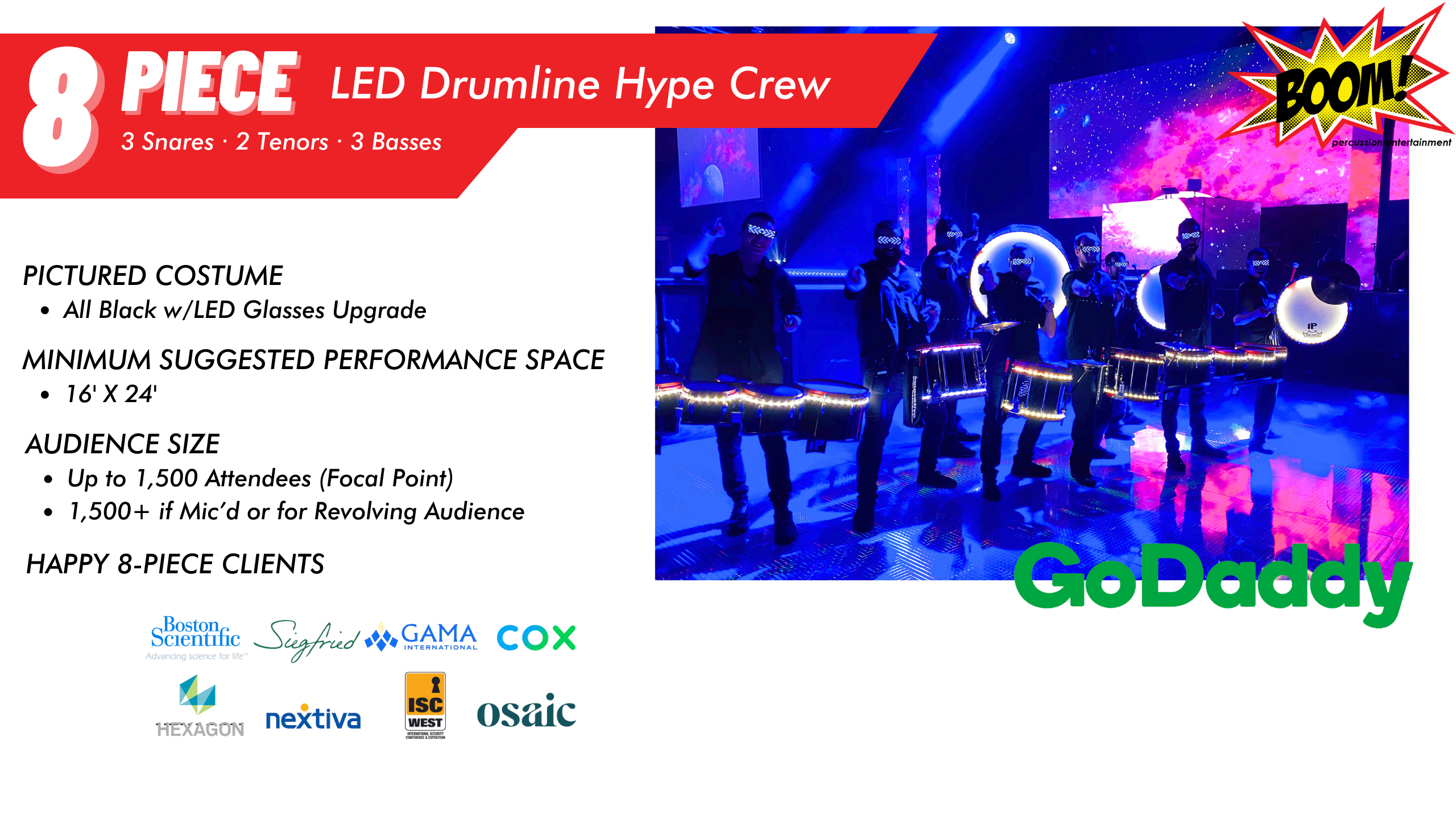 8 piece LED DL GoDaddy