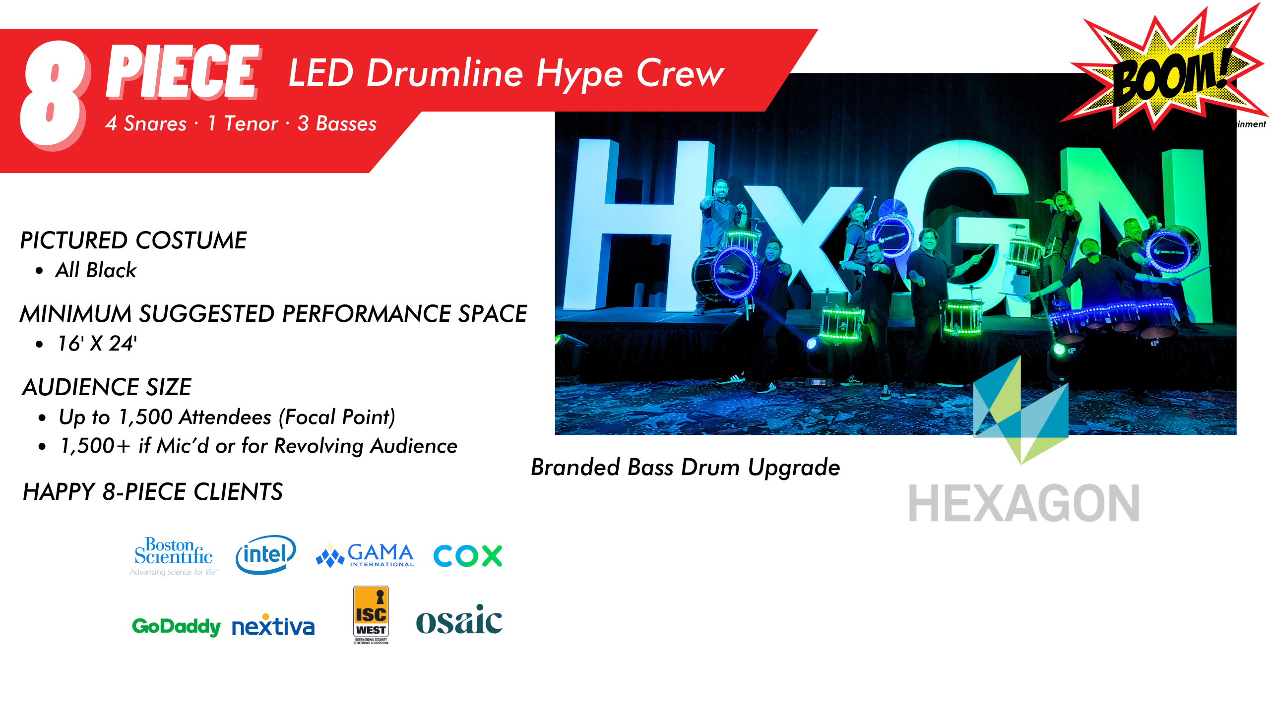 8 piece LED DL Hexagon
