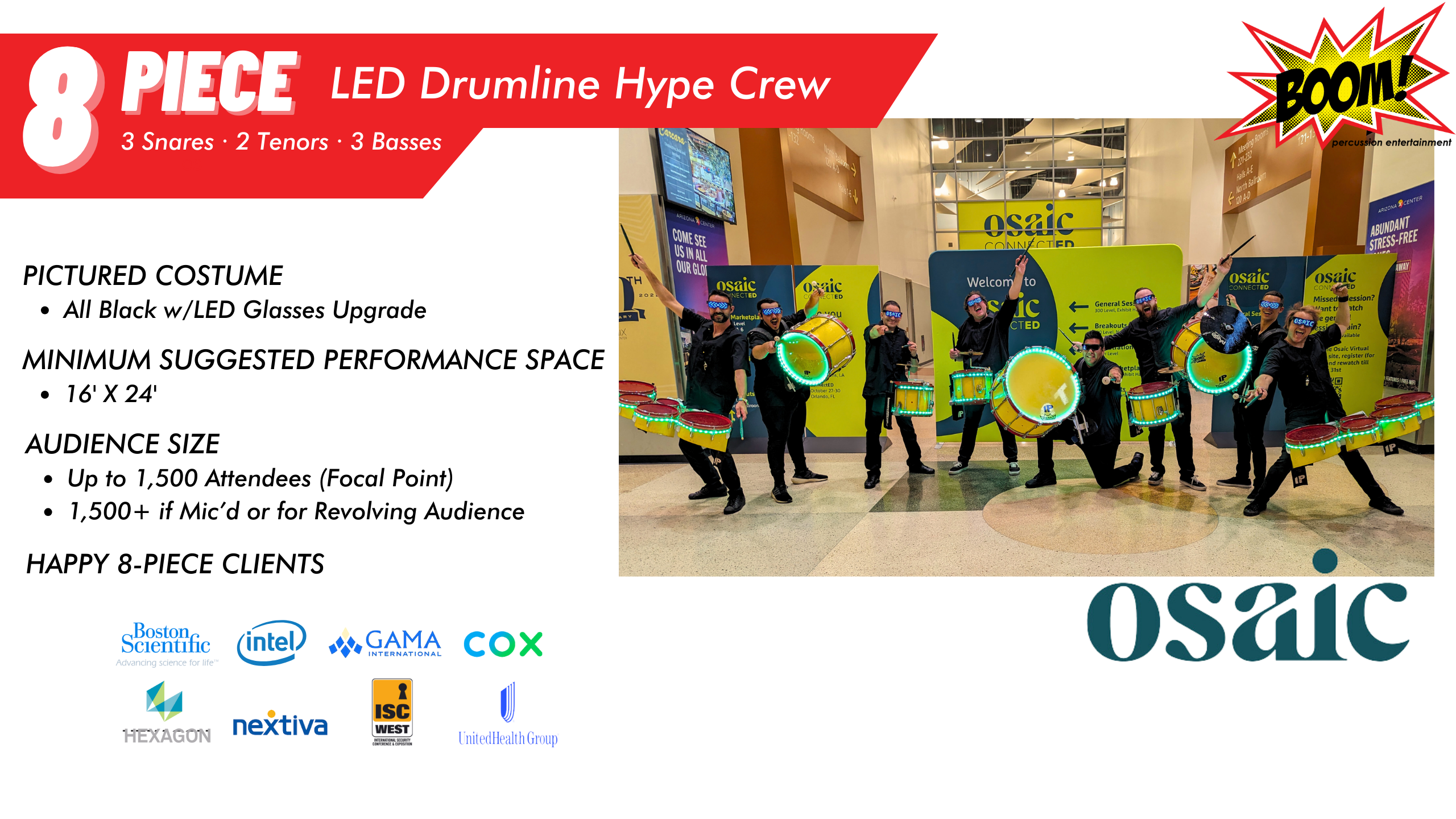 8 piece LED DL Osaic