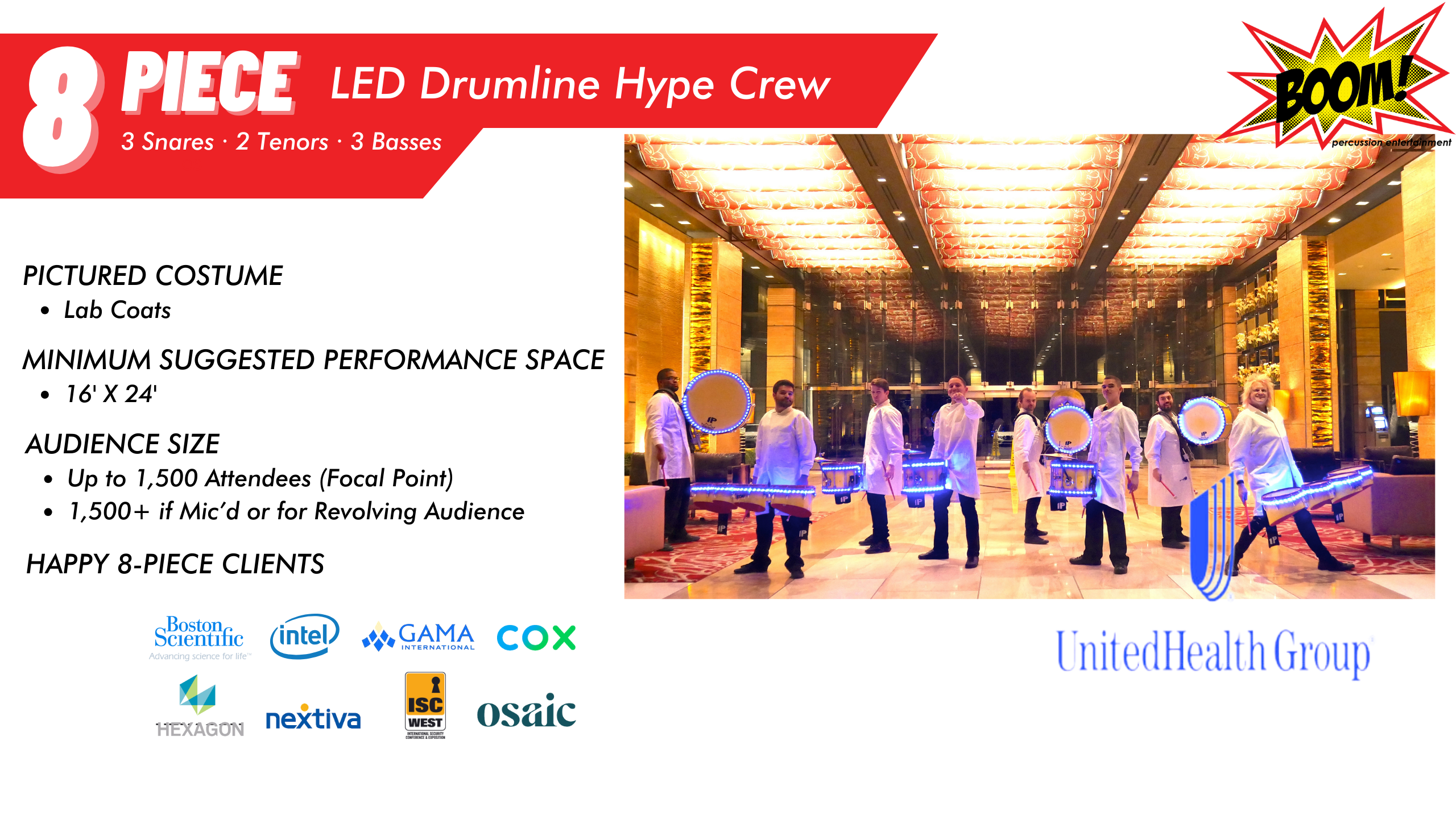 8 piece LED DL United Health Group
